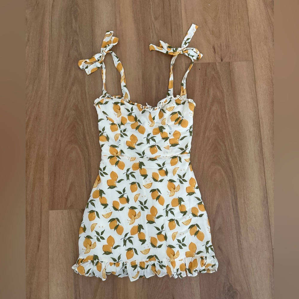 Reformation Lemon Print Dress